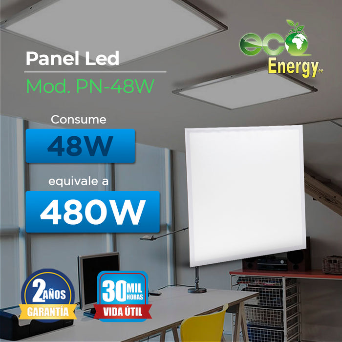 Panel LED de Plafón 48W 60x60 | Luz blanca fría