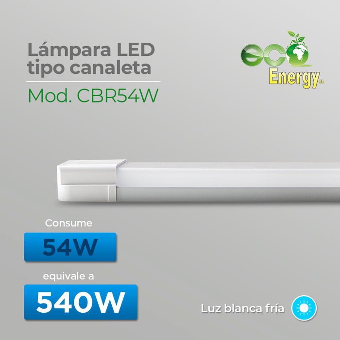 LÁMPARA LED TIPO CANALETA BLANCA REDONDA 54 W