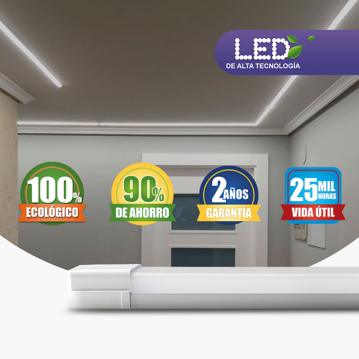 LÁMPARA LED TIPO CANALETA BLANCA REDONDA 54 W