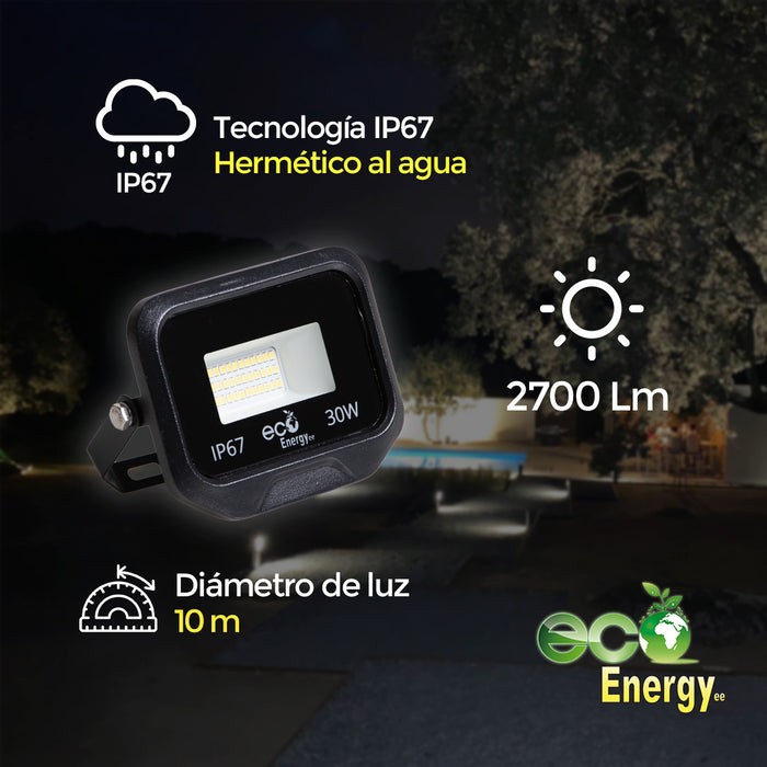 Reflector LED de 30w | Luz blanca fría