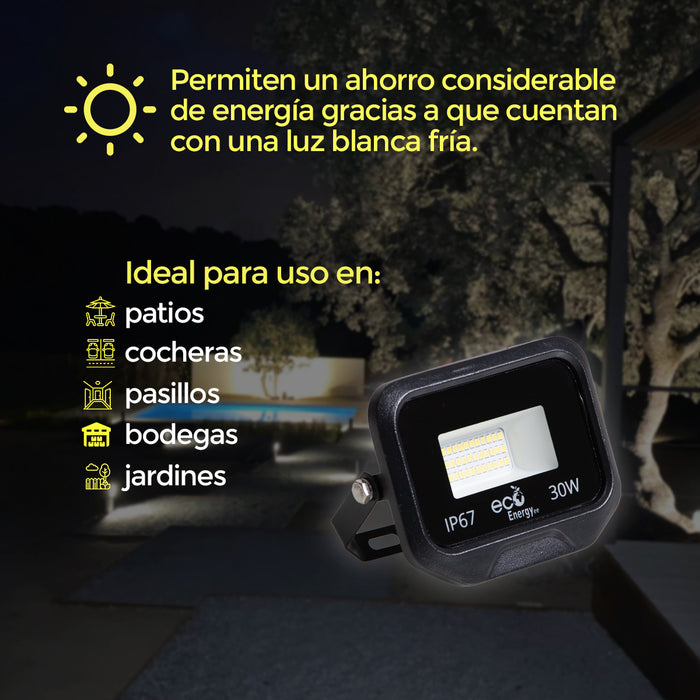 Reflector LED de 30w | Luz blanca fría