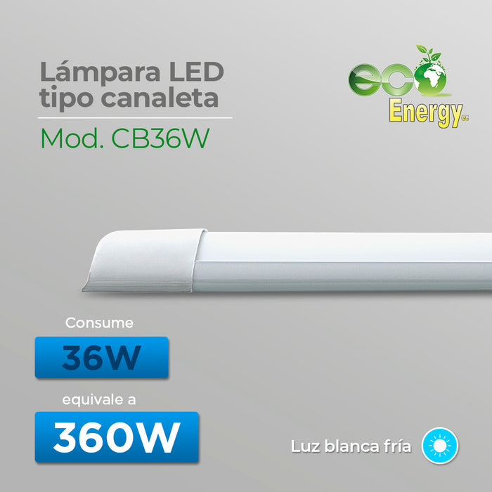 LÁMPARA TIPO CANALETA LED BLANCA 36 | CB36 W