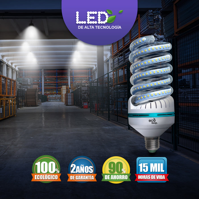 Pack de 10 Focos Espiral LED 24w | Luz blanca fría