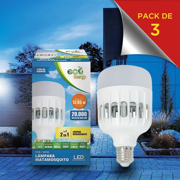 Pack de 3 Focos LED Matamosquitos 12.85w | Chico