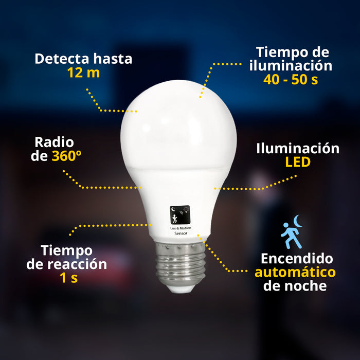 Foco LED con sensor de movimiento 10w