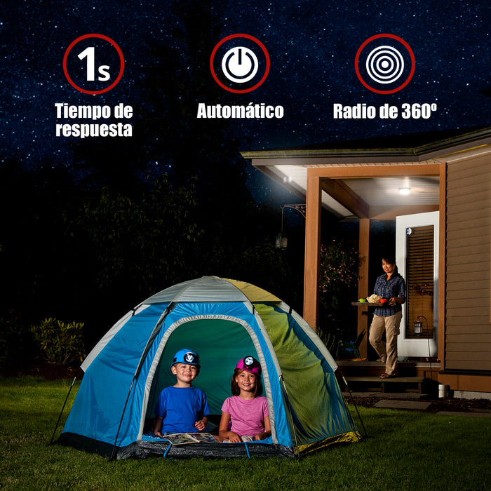 Pack de 3 Focos de Sensor con Fotoceldas 10w equivalente a 100w | Luz blanca fría